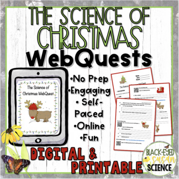 Preview of The Science of Christmas WebQuests (both DIGITAL & PRINTABLE versions)