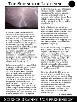 Preview of Earth Science Article #1--The Science of Lightning