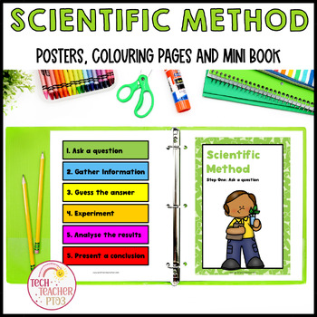 Preview of Scientific Method Posters Colouring Pages and Mini Book