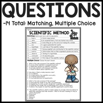 the scientific method overview reading comprehension worksheet science