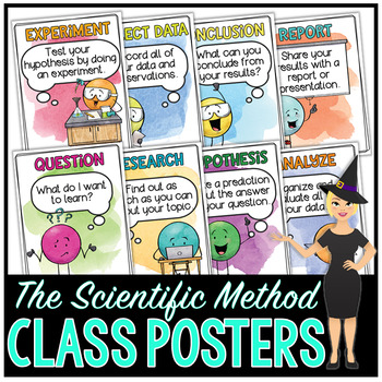 Preview of The Scientific Method Poster Set - Water Color