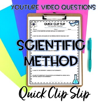Preview of The Scientific Method- Quick Clip Slip