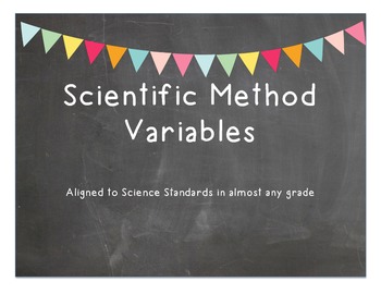 Preview of The Scientific Method, Variables
