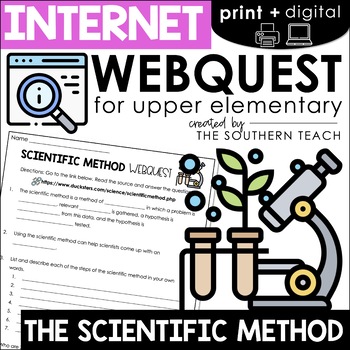 Preview of The Scientific Method WebQuest - Internet Scavenger Hunt Activity