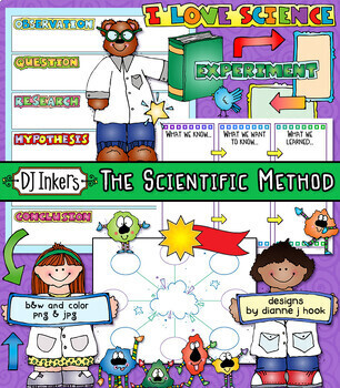 Preview of The Scientific Method - Work Charts and Clip Art Download