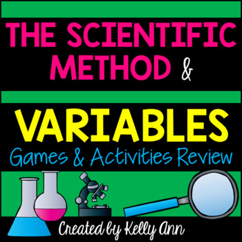 Preview of The Scientific Method and Variables Games, Review, Worksheets, Activities