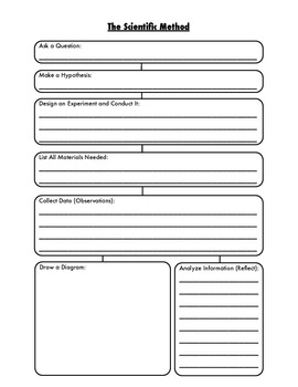 The Scientific Process Student Worksheet by Perfectly Practical | TpT