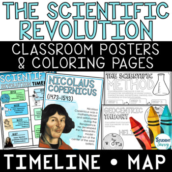 Preview of The Scientific Revolution Posters Timelines Maps Coloring Pages Enlightenment