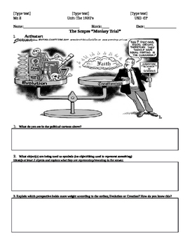 Preview of The Scopes Trial: The Theory of Evolution vs. Creationism