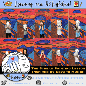 Preview of The Scream Painting Lesson Inspired by Edvard Munch