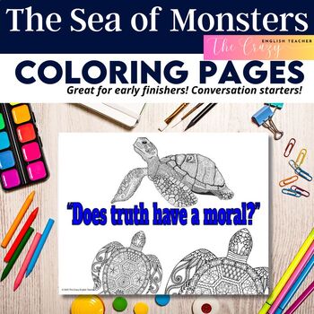Preview of The Sea of Monsters Coloring Pages/Mini-Posters digital resource Google Slides™