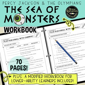 Preview of The Sea of Monsters Workbook: PRINT NOVEL STUDY