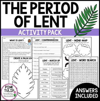 Preview of The Season Of Lent - Learning Activity Pack