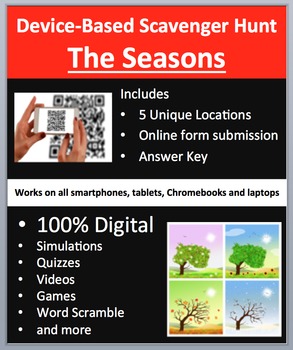 Preview of The Seasons - Digital Scavenger Hunt Activity