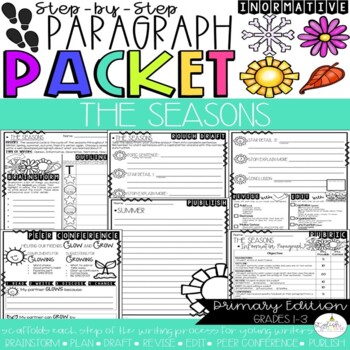 Preview of The Seasons | Step by Step Paragraph Packet | Informational Writing