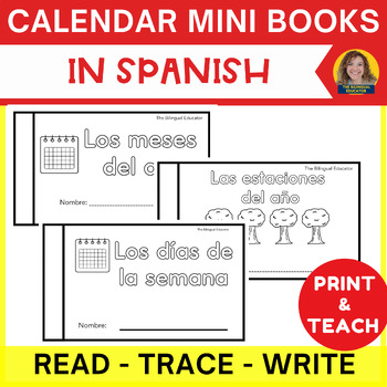 Preview of The Seasons The Months The Days of the Week Mini-Books in Spanish BUNDLE