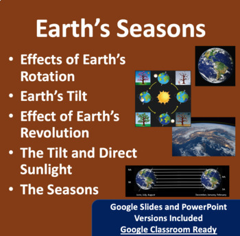 Preview of The Seasons and Earth's Tilt Lesson - Google Slides and PowerPoint Lesson