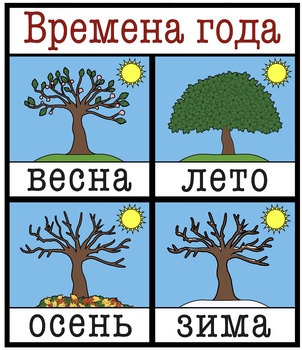 Preview of The Seasons in Russian Posters and Printables