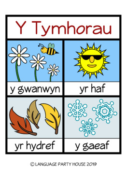 Preview of The Seasons in Welsh (2 SETS)