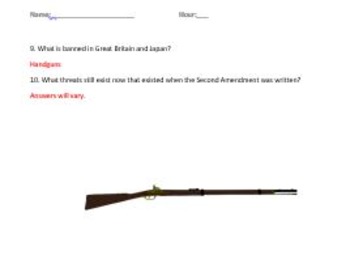 The Second Amendment Internet Worksheet by History Wizard | TpT