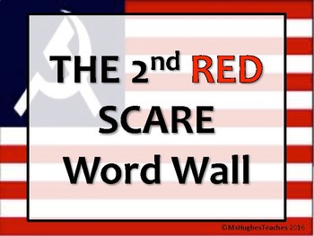 Preview of COLD WAR DISPLAY: USA and The Red Scare Word Wall flashcards
