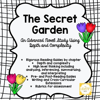 Preview of The Secret Garden Advanced Novel Study