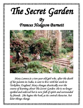 Preview of The Secret Garden Book Report and Lapbook