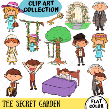 Preview of The Secret Garden Clip Art (FLAT COLOR ONLY)