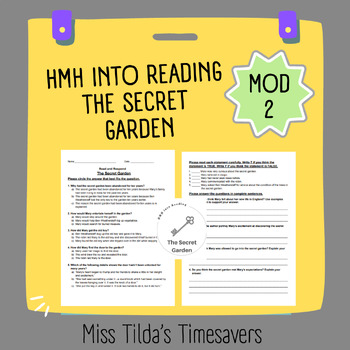 The Secret Garden - Grade 5 HMH into Reading (Module 2) by Miss Tilda