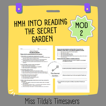 Preview of The Secret Garden - Grade 5 HMH into Reading