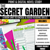 The Secret Garden Novel Study: Comprehension & Vocabulary 