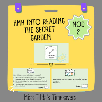 Preview of The Secret Garden Quiz - Grade 5 HMH into Reading