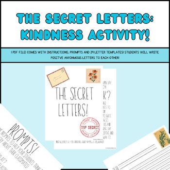 Preview of The Secret Letters: Kindness Activity