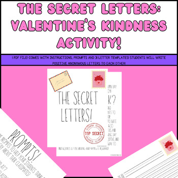 Preview of The Secret Letters: Valentine's Kindness Challenge for Students