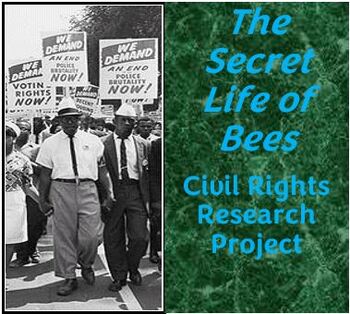 Preview of The Secret Life of Bees Civil Rights Research and Presentation Project