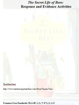 Preview of The Secret Life of Bees: Response and Evidence Activities