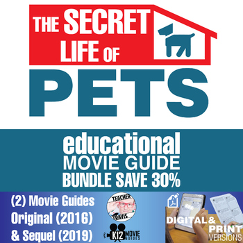 Preview of The Secret Life of Pets Movie Guide Bundle SAVE 30%