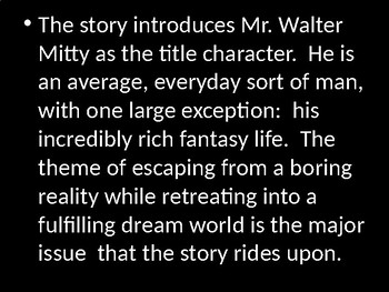is walter mitty a round or flat character