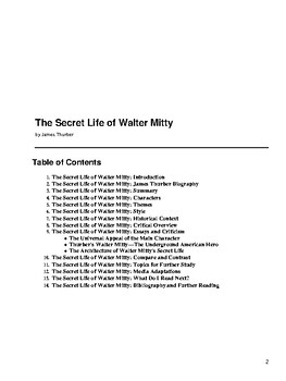 the secret life of walter mitty comparison essay