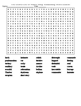 The Secret Life of Walter Mitty Vocab Crossword Word Search KEYs