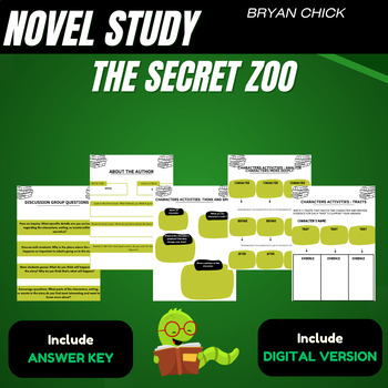 Preview of The Secret Zoo by Bryan Chick Complete No-Prep Novel Study Unit