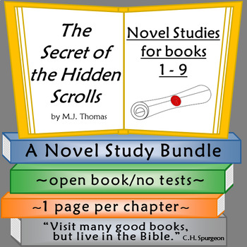 Preview of The Secret of the Hidden Scrolls Novel Studies Bundle