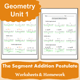 The Segment Addition Postulate | Worksheets & Homework