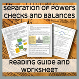 The Separation of Powers and Checks and Balances Worksheet