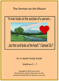 The Sermon on the Mount Study Guide Unit Worksheets Bible