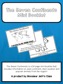 Preview of The Seven Continents Mini-Booklet