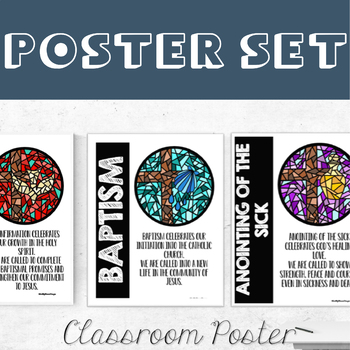 Preview of The Seven Sacraments - Classroom Poster Set