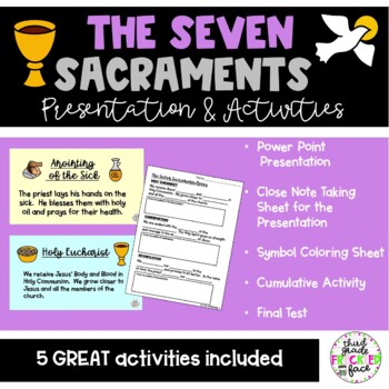 Preview of The Seven Sacraments - Presentation & Activities