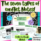 The Seven Types of Conflict Google Slides Notes!