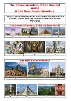 Preview of The Seven Wonders of the Ancient World & the New Seven Wonders
